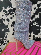 Load image into Gallery viewer, Denim Mid-High Dazzle Boots
