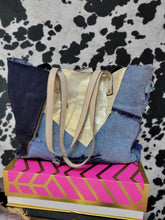 Load image into Gallery viewer, Metallic Snake Detail Denim Hobo
