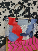 Load image into Gallery viewer, Abstract Denim Tote
