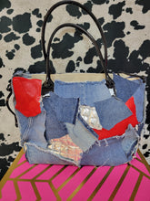 Load image into Gallery viewer, Abstract Denim Tote
