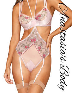 Floral Garter Teddy