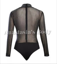 Load image into Gallery viewer, &quot;Danessa&quot; Rhinestone Stripe Bodysuit
