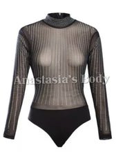 Load image into Gallery viewer, &quot;Danessa&quot; Rhinestone Stripe Bodysuit
