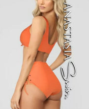 Load image into Gallery viewer, Lace Up High Waist Bikini Swimsuit
