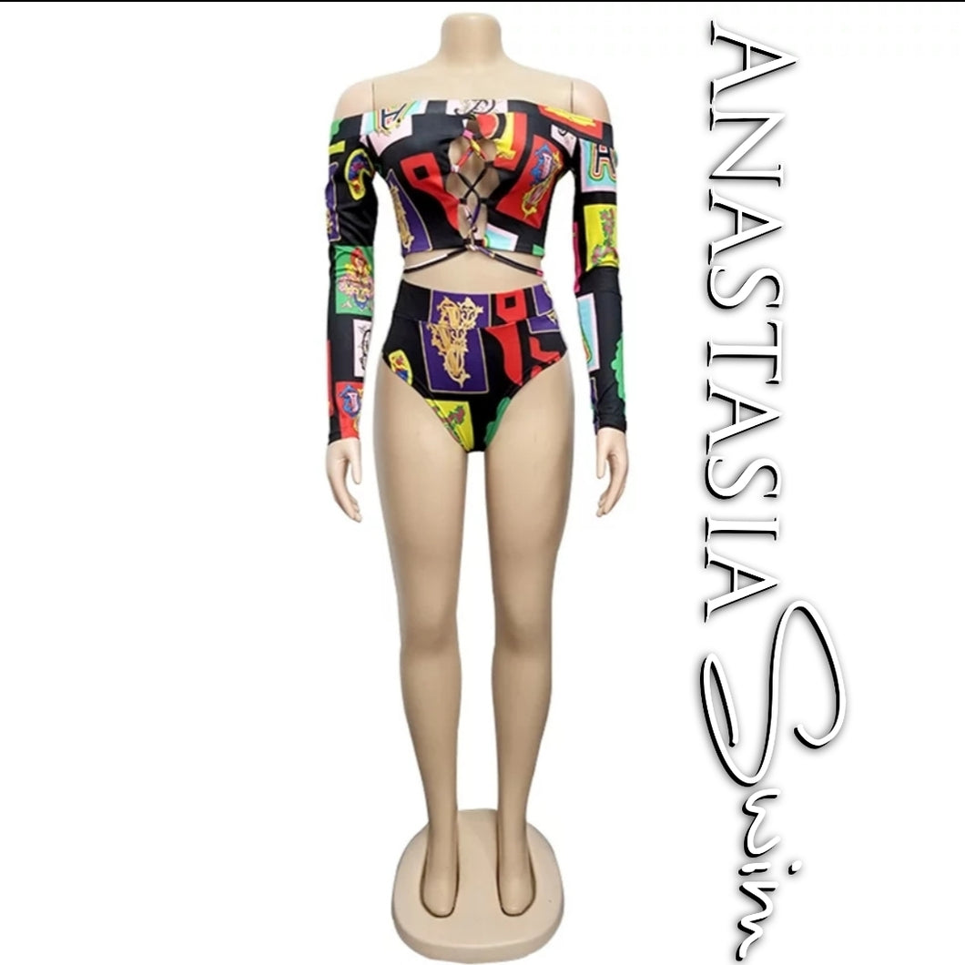 Crop top One peice Swimsuit