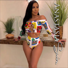 Load image into Gallery viewer, Crop top One peice Swimsuit

