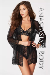 3pc Lace Robe Set