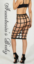 Load image into Gallery viewer, Black Cage Bra/Skirt Set

